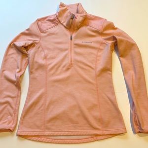 Columbia Small Pink 1/2 Zip Pullover Long Sleeve